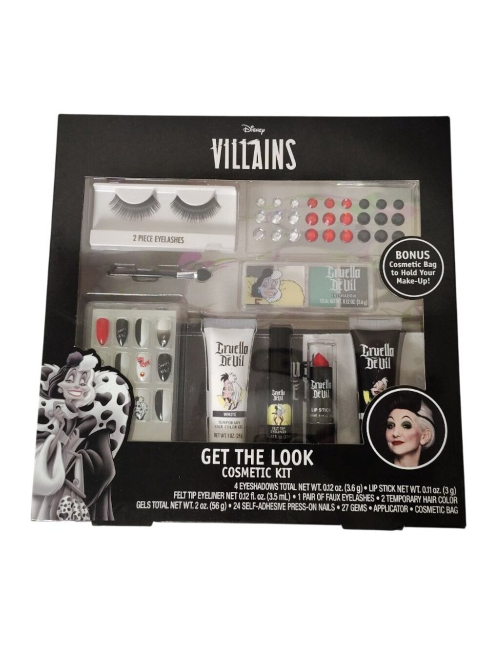 Disney Villains Cruella De Vil Get The Look Halloween Costume Cosmetic Kit
